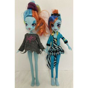 My Little Pony Equestria Girls Set Of 2 Fashion Dolls Rainbow Hairstyle Mohawk